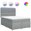 vidaXL Boxspring posteľ s matracom bledosiv&yacute; 140x190 cm l&aacute;tka