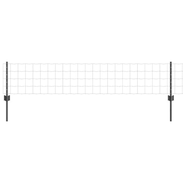 vidaXL Plot s podperou Siv&aacute; 0,4 x 10 m Ocel a PVC