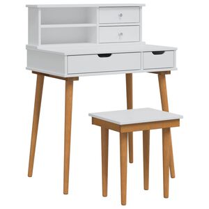 vidaXL Sada toaletn&eacute;ho stol&iacute;ka FAUSKE 3 ks Biela 76 x 50 x 103,5 cm