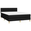 vidaXL Boxspring posteľ s matracom čierny 140x190 cm l&aacute;tka