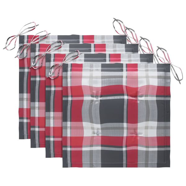 vidaXL Vonkajšie jedálenské stoličky 4 ks s podložkami masívna akácia