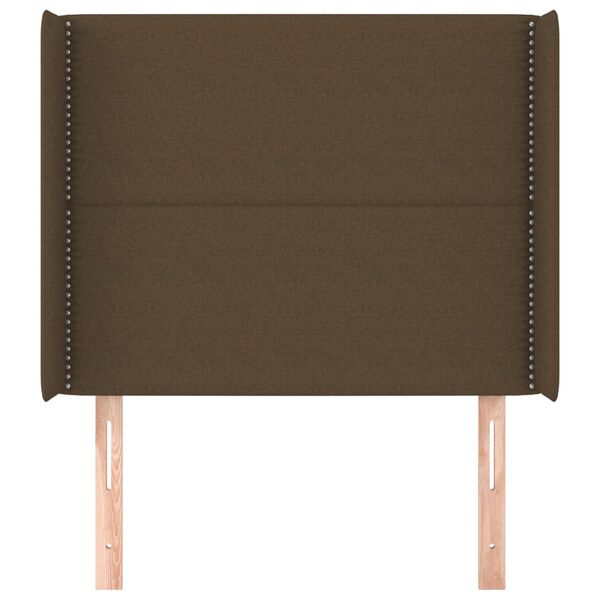 vidaXL Čelo postele so z&aacute;hybmi tmavohned&eacute; 103 x 16 x 118/128 cm l&aacute;tka