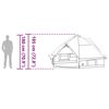 vidaXL Teepee stan so strechou &Scaron;ed&aacute; a oranžov&aacute; 490 x 410 x 210 cm