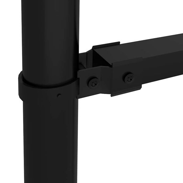 vidaXL Záhradný plot s vrchnou časťou z ocele 181x100 cm čierny