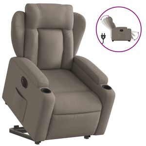 vidaXL Elektrick&eacute; zdv&iacute;hacie skl&aacute;pacie kreslo sivohned&eacute; l&aacute;tka