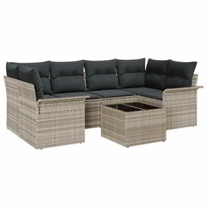vidaXL S&uacute;prava z&aacute;hradn&yacute;ch pohoviek 7 pcs 6-Seater