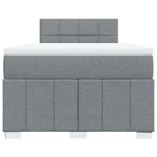 vidaXL Boxspring posteľ s matracom bledosiv&aacute; 120x190 cm l&aacute;tka