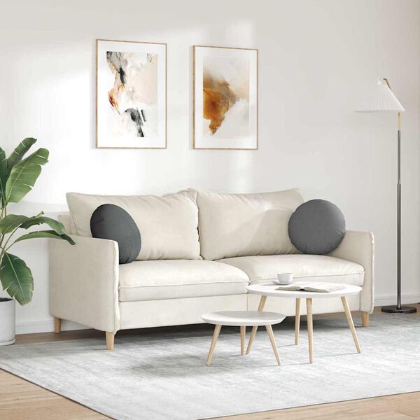 vidaXL Vank&uacute;&scaron;e na sedenie 2 pcs Tmavo &scaron;ed&aacute; &Oslash;40 x 13 cm l&aacute;tka