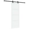 vidaXL Posuvn&eacute; dvere 78 x 211 cm Kompozitn&eacute; drevo Biela a čierna