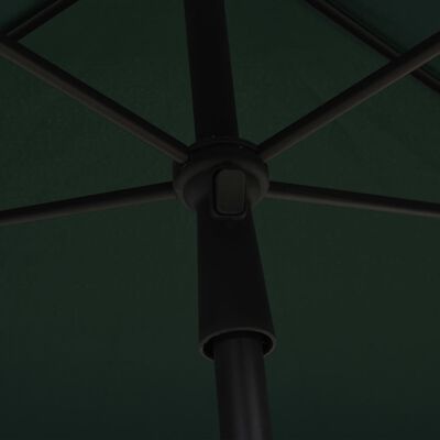 vidaXL Záhradný slnečník s tyčou 210x140 cm zelený