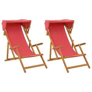 vidaXL Leh&aacute;tko 2 pcs 3 Poloha Mas&iacute;vne eukalyptov&eacute; drevo Červen&aacute;