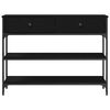 vidaXL Konzolov&yacute; st&ocirc;l Čierny dub 100 x 25 x 75 cm Kompozitn&eacute; drevo