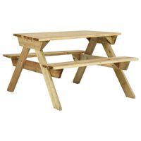 vidaXL Piknikový stôl s lavicami 110x123x73 cm impregnovaná borovica