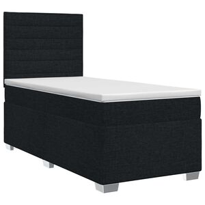 vidaXL Posteľ boxspring s matracom Čierna 80 x 200 cm L&aacute;tka