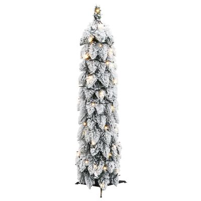 vidaXL Umelý osvetlený vianočný stromček s 30 LED a snehom 60 cm