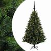 vidaXL Umel&yacute; vianočn&yacute; stromček s guľami 120 cm 150 LED Tepl&aacute; biela