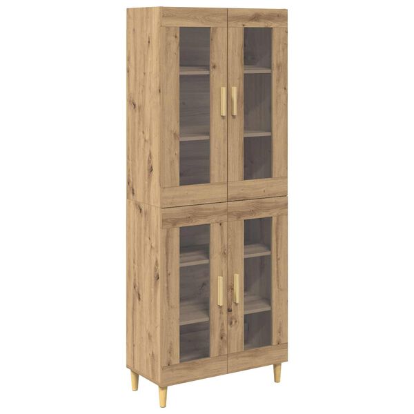 vidaXL Highboard Remeseln&yacute; dub 69,5 x 34 x 180 cm Kompozitn&eacute; drevo