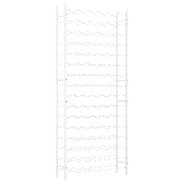 vidaXL Stojan na v&iacute;no na 96 flia&scaron; biely kovov&yacute;