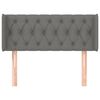 vidaXL Čelo postele so z&aacute;hybmi tmavosiv&eacute; 93x16x78/88 cm l&aacute;tka