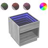 vidaXL Konferenčn&yacute; stol&iacute;k s nekonečn&yacute;mi LED siv&yacute; sonoma 50x50x50 cm