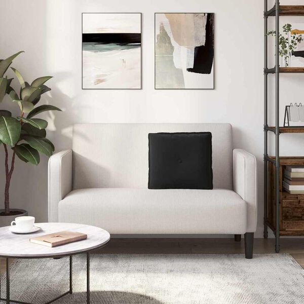 vidaXL Podu&scaron;ka na chrb&aacute;t Čierna 50 x 45 cm Kord&uacute;rov&aacute; tkanina