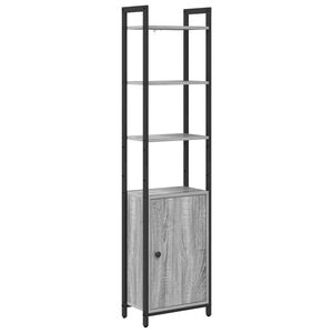 vidaXL Knižnica 6 &uacute;rovn&iacute; 40 x 24 x 161 cm Kompozitn&eacute; drevo Siv&yacute; Sonoma