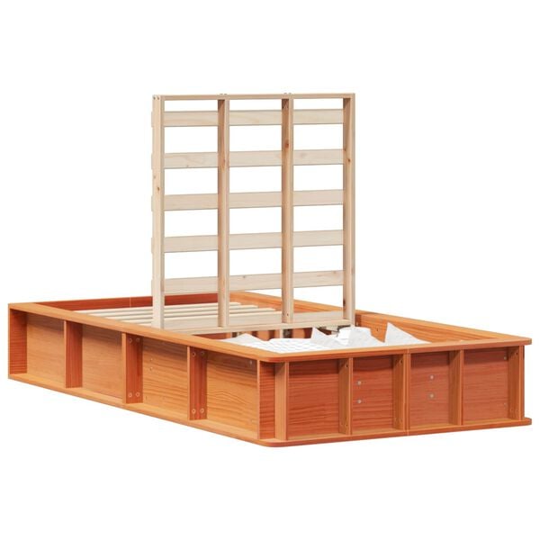 vidaXL R&aacute;m postele Včel&iacute; hned&yacute; 100 x 200 cm Mas&iacute;vne borovicov&eacute; drevo