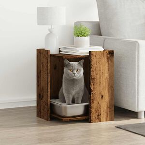 vidaXL Uzavret&yacute; box na stelivo star&eacute; drevo 42x42x51cm kompozitn&eacute; drevo