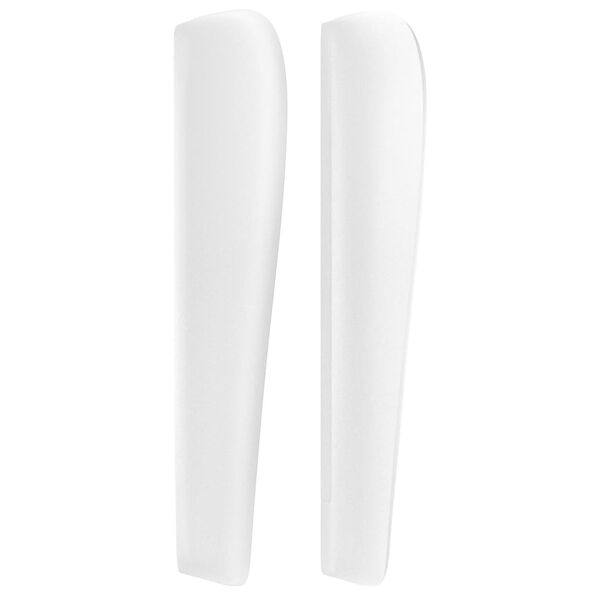 vidaXL Čelo postele so z&aacute;hybmi biely 203x23x118/128 cm umel&aacute; koža