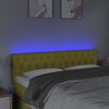 vidaXL Čelo postele s LED zelen&eacute; 144x7x78/88 cm l&aacute;tka