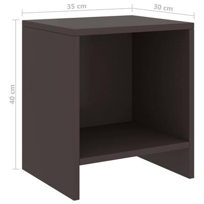 vidaXL Nočné stolíky 2 ks tmavohnedé 35x30x40 cm borovicový masív
