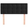 vidaXL Čelo postele čierne 100x5x78/88 cm zamat