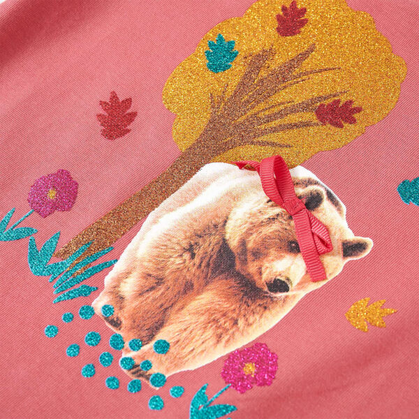 Detské tričko s dlhými rukávmi staroružové 104