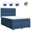 vidaXL Posteľn&yacute; r&aacute;m boxspring s matracom modr&yacute; 140x200 cm l&aacute;tka