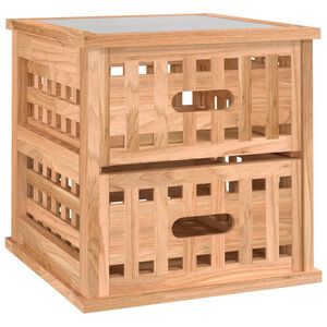 vidaXL Nočn&eacute; stol&iacute;ky 34x34x34 cm orechov&yacute; mas&iacute;v