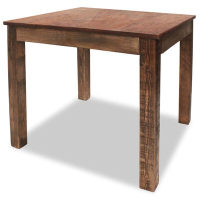 vidaXL Jedálenský stôl z masívneho recyklovaného dreva, 82x80x76 cm