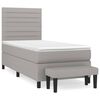 vidaXL Posteľn&yacute; r&aacute;m boxsping s matracom bledosiv&yacute; 90x200 cm l&aacute;tka