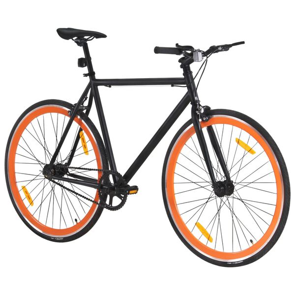 vidaXL Bicykel s pevným prevodom čierno-oranžový 700c 55 cm