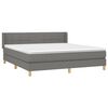 vidaXL Boxspring posteľ s matracom tmavosiv&aacute; 160x200 cm l&aacute;tka