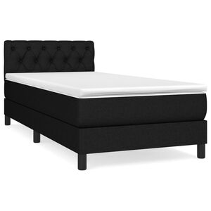 vidaXL Posteľn&yacute; r&aacute;m boxspring s matracom čierny 80x200 cm l&aacute;tka