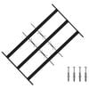 vidaXL Zabezpečovacia mriežka na okn&aacute; s 3 priečkami 3 pcs 43-74 cm