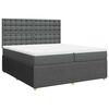 vidaXL Boxspring posteľ s matracom tmavosiv&aacute; 200x200 cm l&aacute;tka