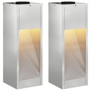 vidaXL Sol&aacute;rna LED chodn&iacute;kov&aacute; lampa 2 ks Tepl&aacute; biela 18 x 18 x 50 cm