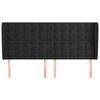 vidaXL Čelo postele so záhybmi čierne 203x23x118/128 cm zamat