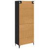 vidaXL Highboard Čierny dub 69,5 x 34 x 180 cm Kompozitné drevo