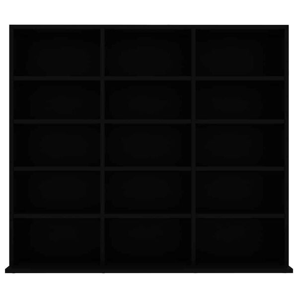 vidaXL Skrinka na CD, čierna 100x23x89,5 cm, kompozitn&eacute; drevo