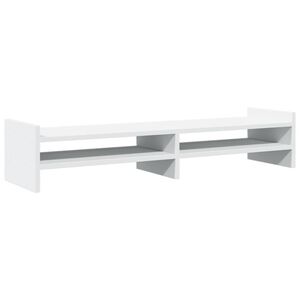 vidaXL Stojan na monitor biely 100x27x20 cm kompozitn&eacute; drevo