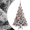 vidaXL Umel&yacute; vianočn&yacute; stromček s guľami 120 cm 150 LED Tepl&aacute; biela