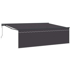 vidaXL Sklopn&aacute; mark&iacute;za Antracit 450 &times; 350 cm Polyester a hlin&iacute;k