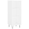 vidaXL Vysok&aacute; skrinka biela 34,5x34x180 cm spracovan&eacute; drevo